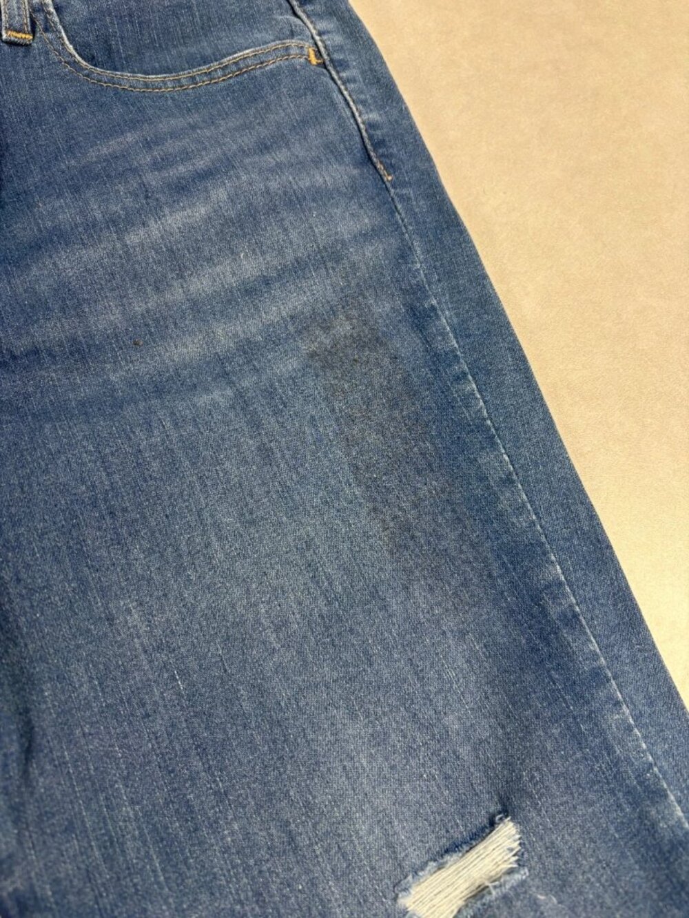 Levi Strauss & Co Womens Distressed High Rise Super Skinny Jeans Blue Size 27 - Picture 3 of 5